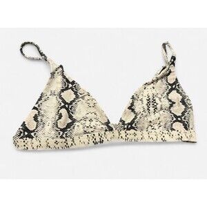 Beach Riot Venom Snakeskin Triangle Top